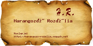 Harangozó Rozália névjegykártya